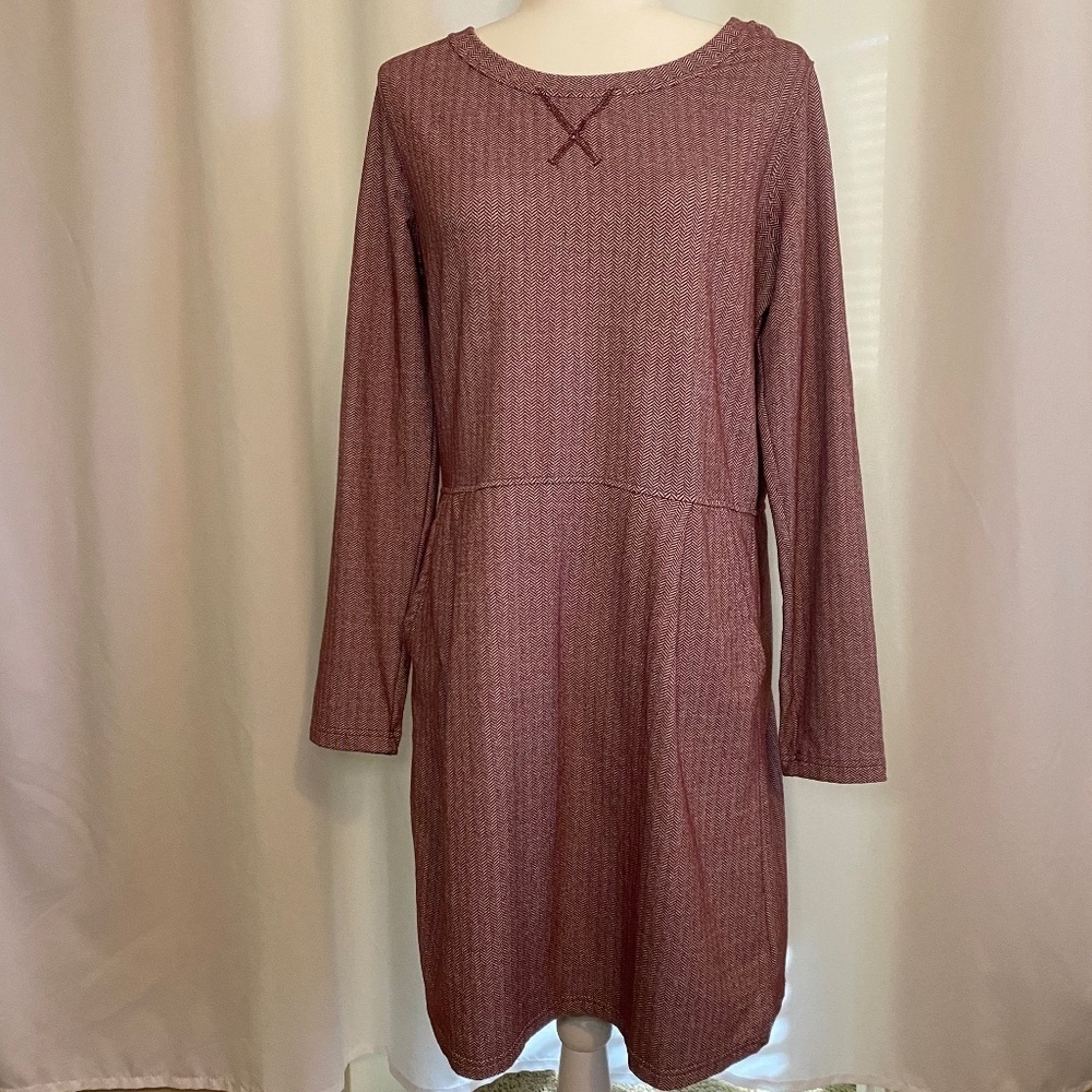 Patagonia Active Herringbone Pocketed Long‎ Sleeve Dress L